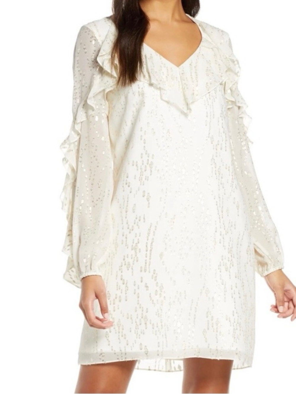 LILLY PULITZER BELLE FLOUNCE SILK DRESS